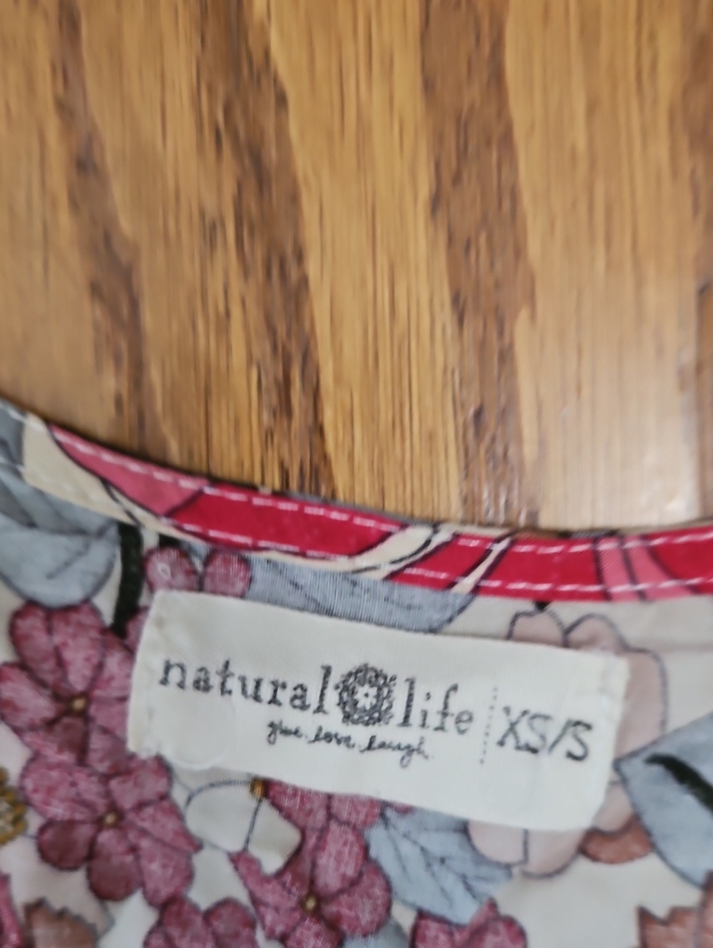 Natural Life Stella V-Neck Tunic Mini Dress Pink Floral Boho Swing Empire XS / S - Picture 2 of 6